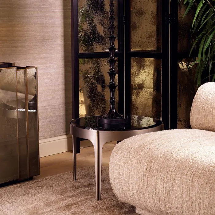 Side Table Artemisa brushed steel finish