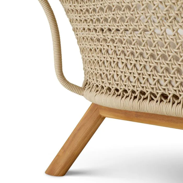Outdoor Sofa Trinity cream weave viola sand