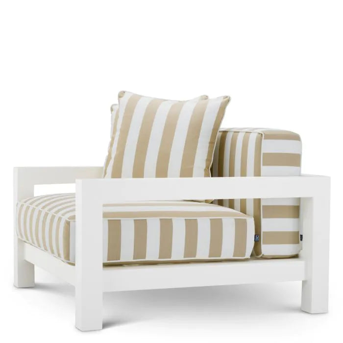 Outdoor Chair Cap-Antibes matte white florent beige