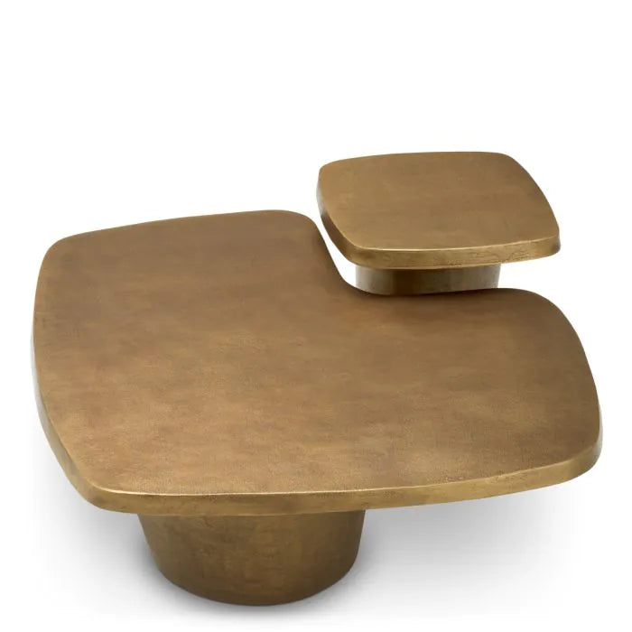 Coffee Table Pierro vintage brass finish set of 2