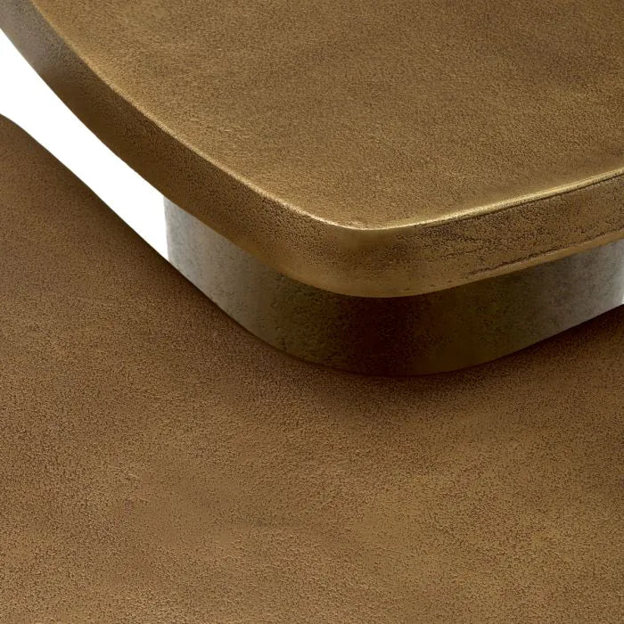 Coffee Table Pierro vintage brass finish set of 2