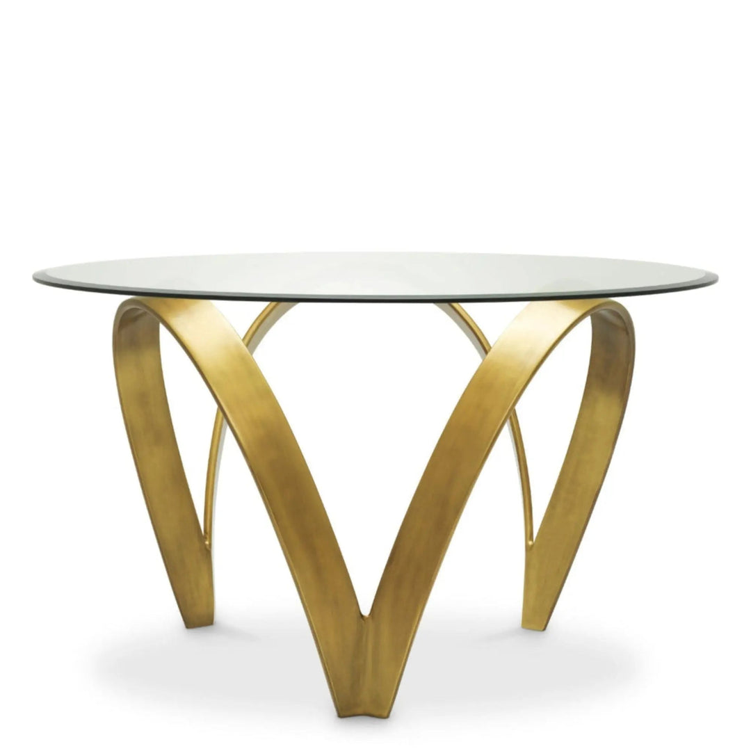 Dining Table Soquel Vintage Brass Finish - image 1