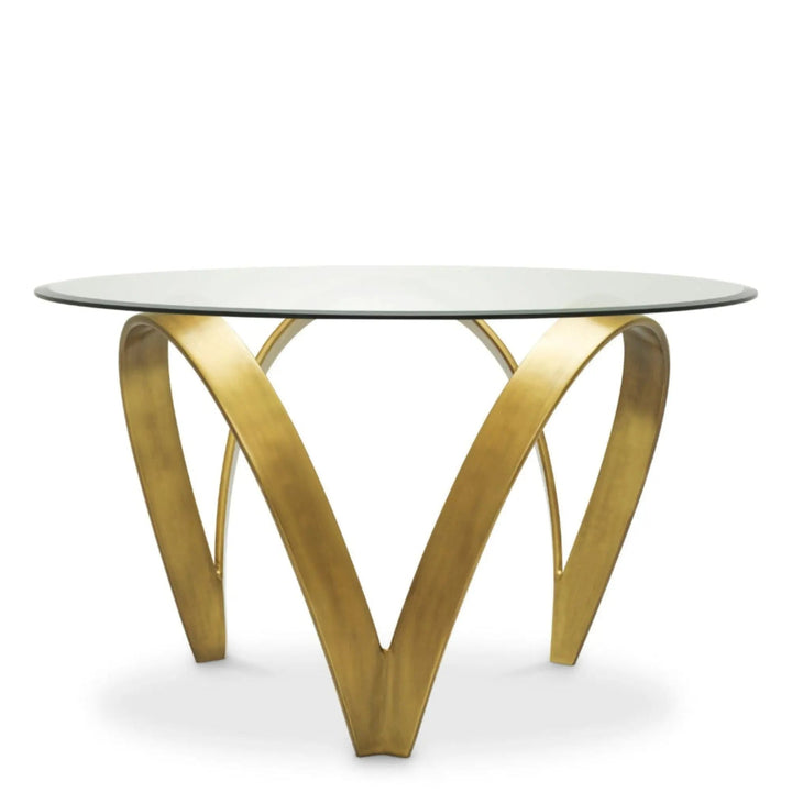 Dining Table Soquel Vintage Brass Finish - image 1