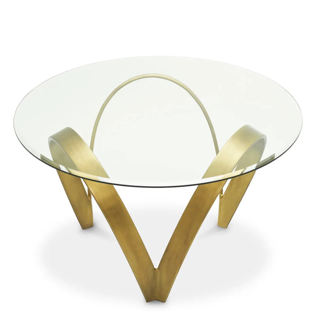 Dining Table Soquel Vintage Brass Finish - image 2