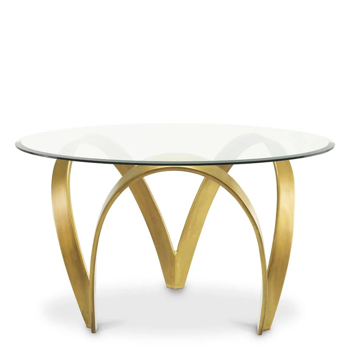 Dining Table Soquel Vintage Brass Finish - image 3