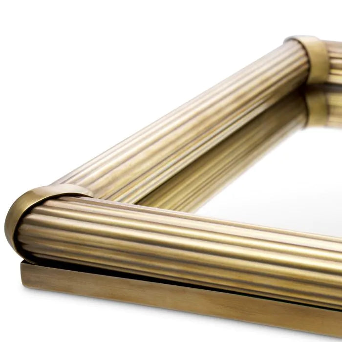 Tray Lenora vintage brass finish