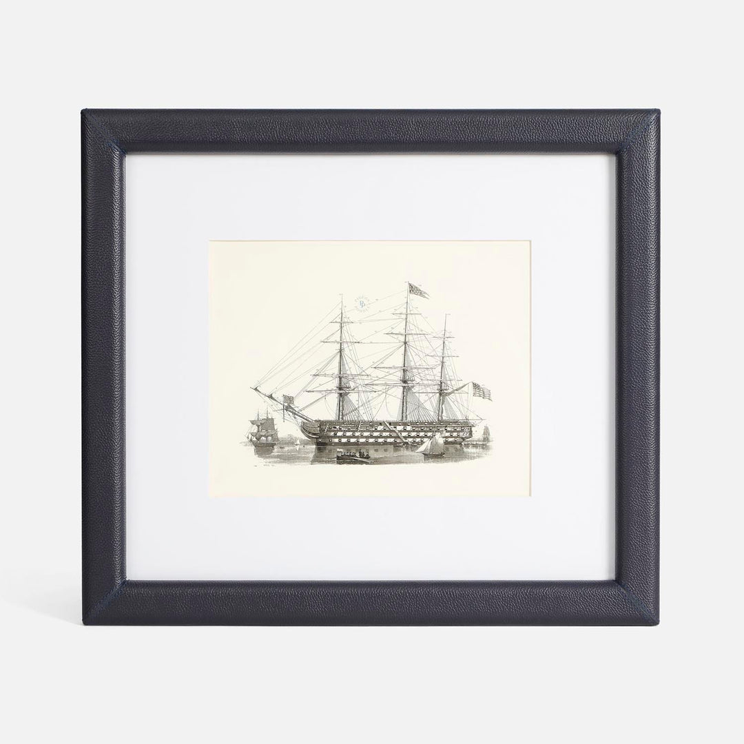 Eton, Navy, Wall Frame, 11X14", Full-Grain Leather