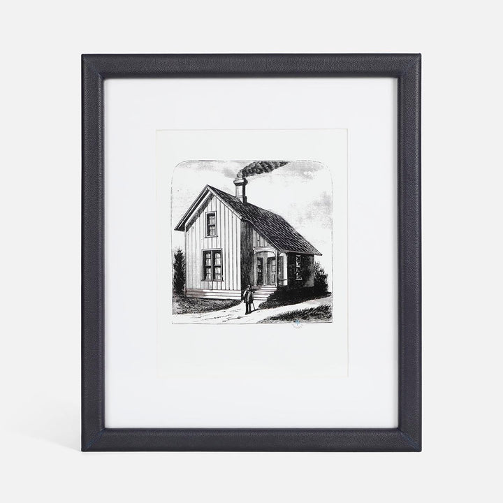 Eton, Navy, Wall Frame, 8X10", Full-Grain Leather