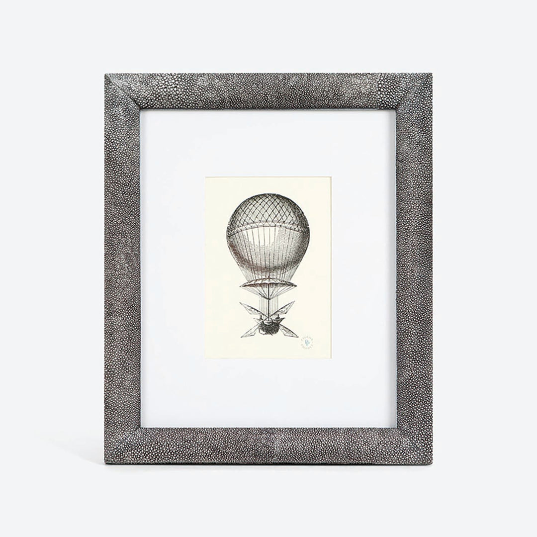 Oxford, Cool Gray, Wall Frame, 5"X7", Realistic Faux Shagreen