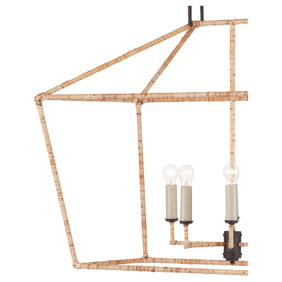 Denison Rectangular Rattan Lantern