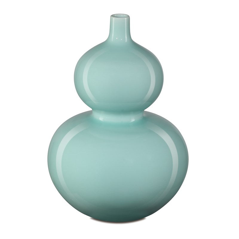 Celadon Double Gourd Green Vase-Currey-CURY-1200-0669-Vases-1-France and Son