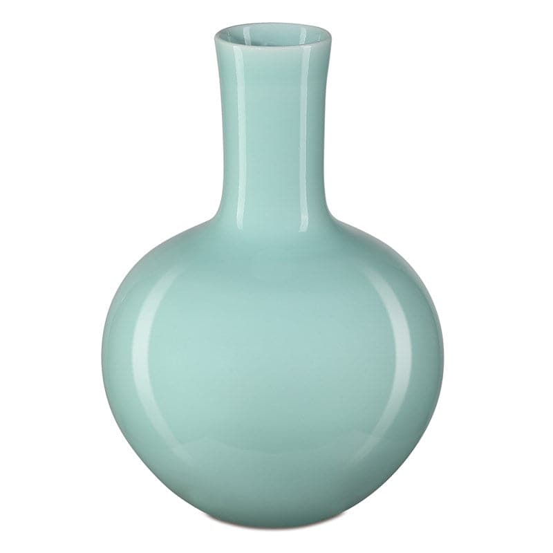 Celadon Small Green Straight Neck Vase-Currey-CURY-1200-0670-Vases-2-France and Son