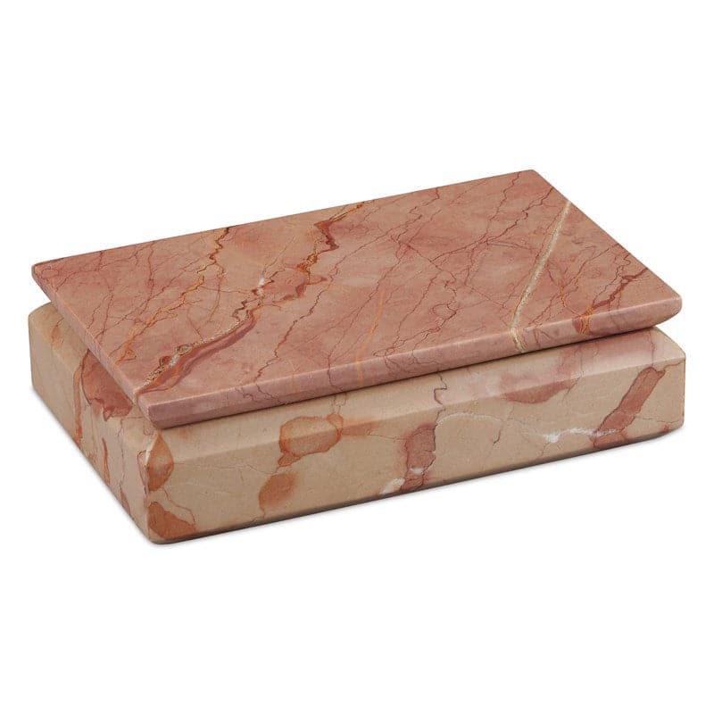 Leslie Rosa Marble Box-Currey-CURY-1200-0802-Decorative ObjectsRosa Cappuccino Marble-1-France and Son