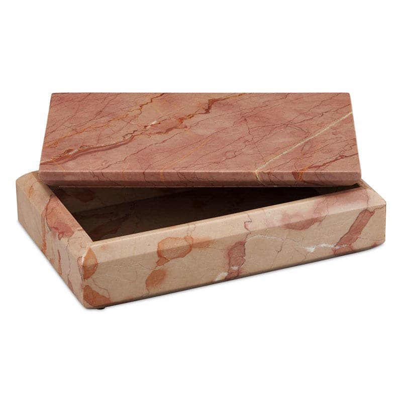Leslie Rosa Marble Box-Currey-CURY-1200-0802-Decorative ObjectsRosa Cappuccino Marble-2-France and Son