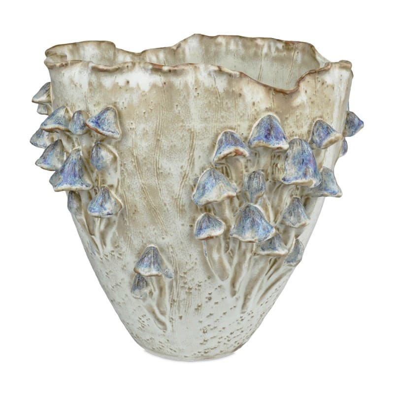 Black Forest Mushrooms Ivory Vase-Currey-CURY-1200-0827-VasesLarge-1-France and Son