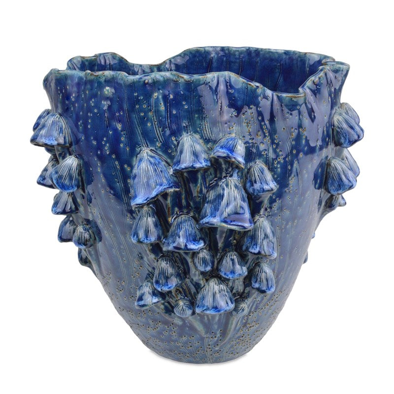 Conical Mushrooms Large Dark Blue Vase-Currey-CURY-1200-0829-VasesLarge-1-France and Son