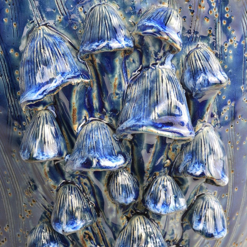 Conical Mushrooms Large Dark Blue Vase-Currey-CURY-1200-0829-VasesLarge-2-France and Son