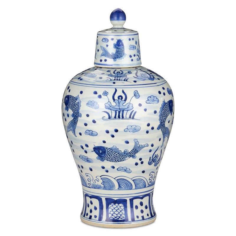 South Sea Blue & White Meiping Medium Jar-Currey-CURY-1200-0842-Decorative Objects-1-France and Son