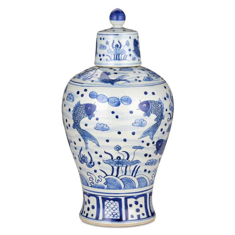 South Sea Blue & White Meiping Medium Jar-Currey-CURY-1200-0842-Decorative Objects-2-France and Son