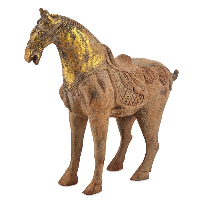 Tang Dynasty Grande Iron Horse-Currey-CURY-1200-0849-Decorative Objects-1-France and Son
