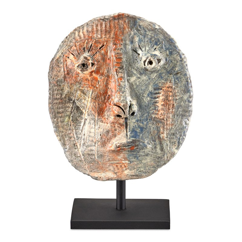 Artisan Face Disc-Currey-CURY-1200-0853-Decorative ObjectsSmall-1-France and Son