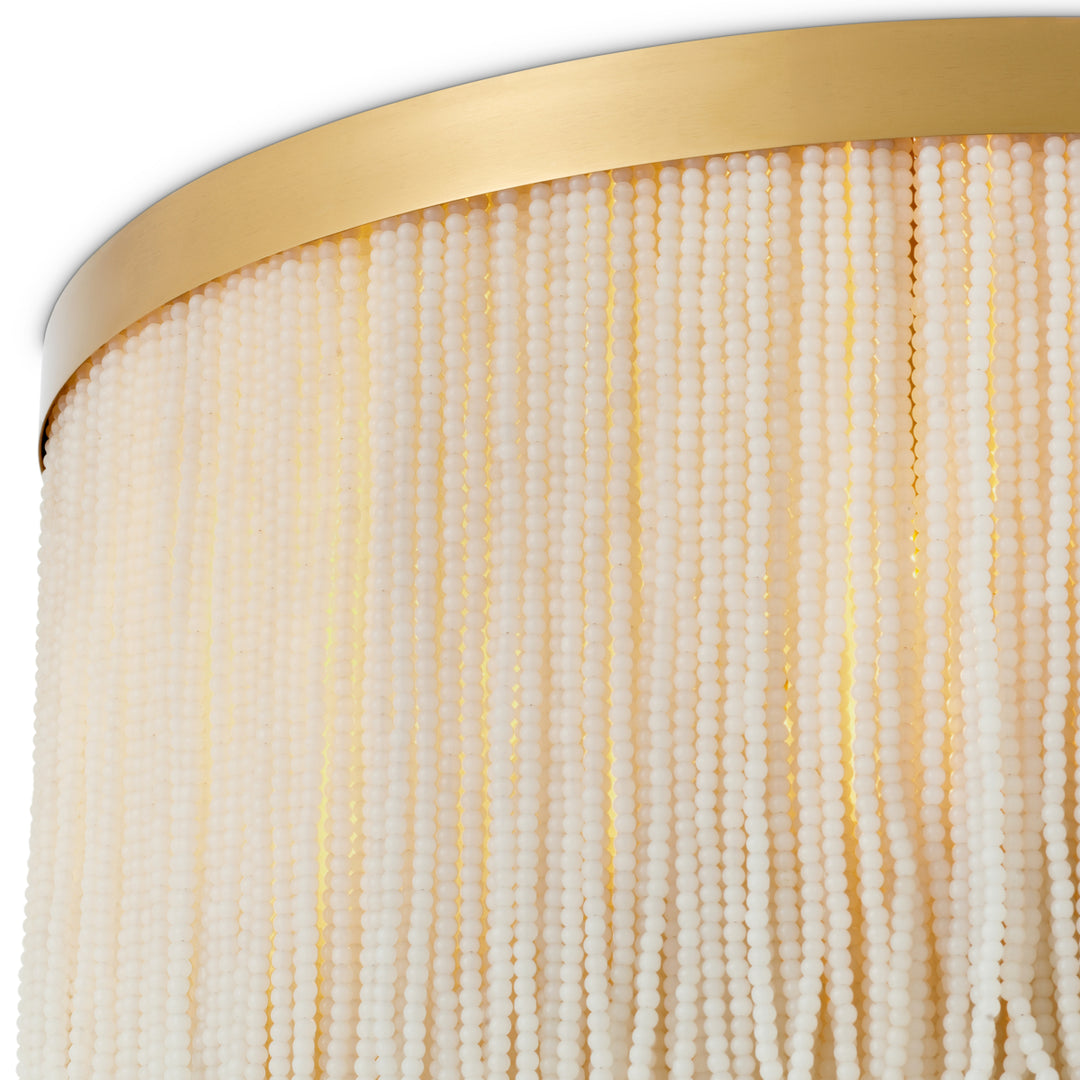 Ceiling Lamp Rosaline - Vintage brass finish | white glass beads
