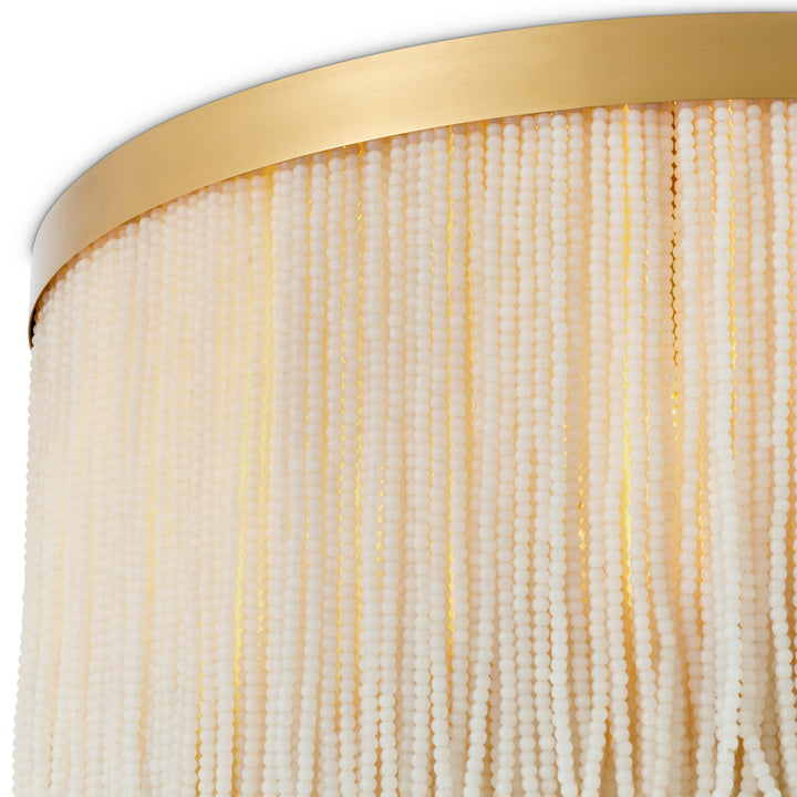 Ceiling Lamp Rosaline - Vintage brass finish | white glass beads