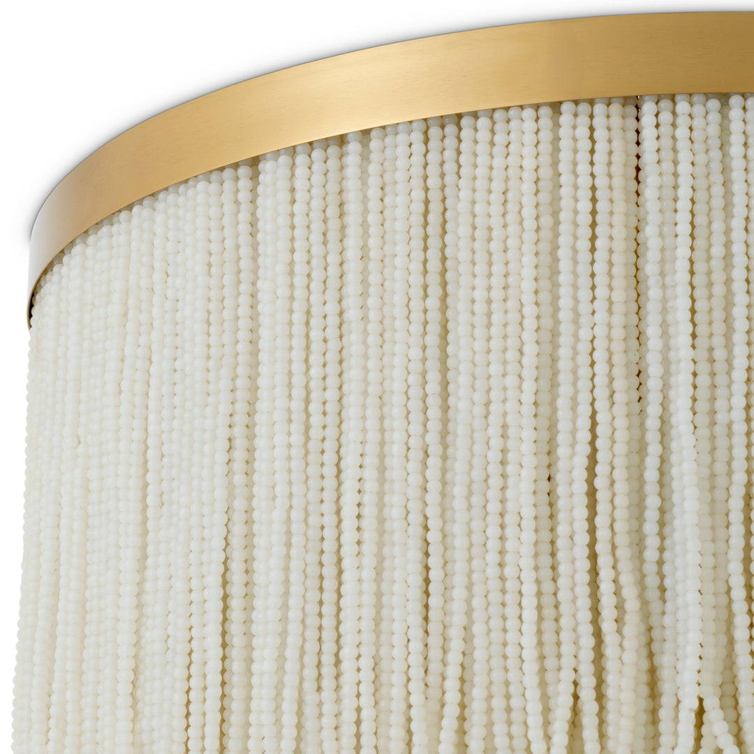 Ceiling Lamp Rosaline - Vintage brass finish | white glass beads