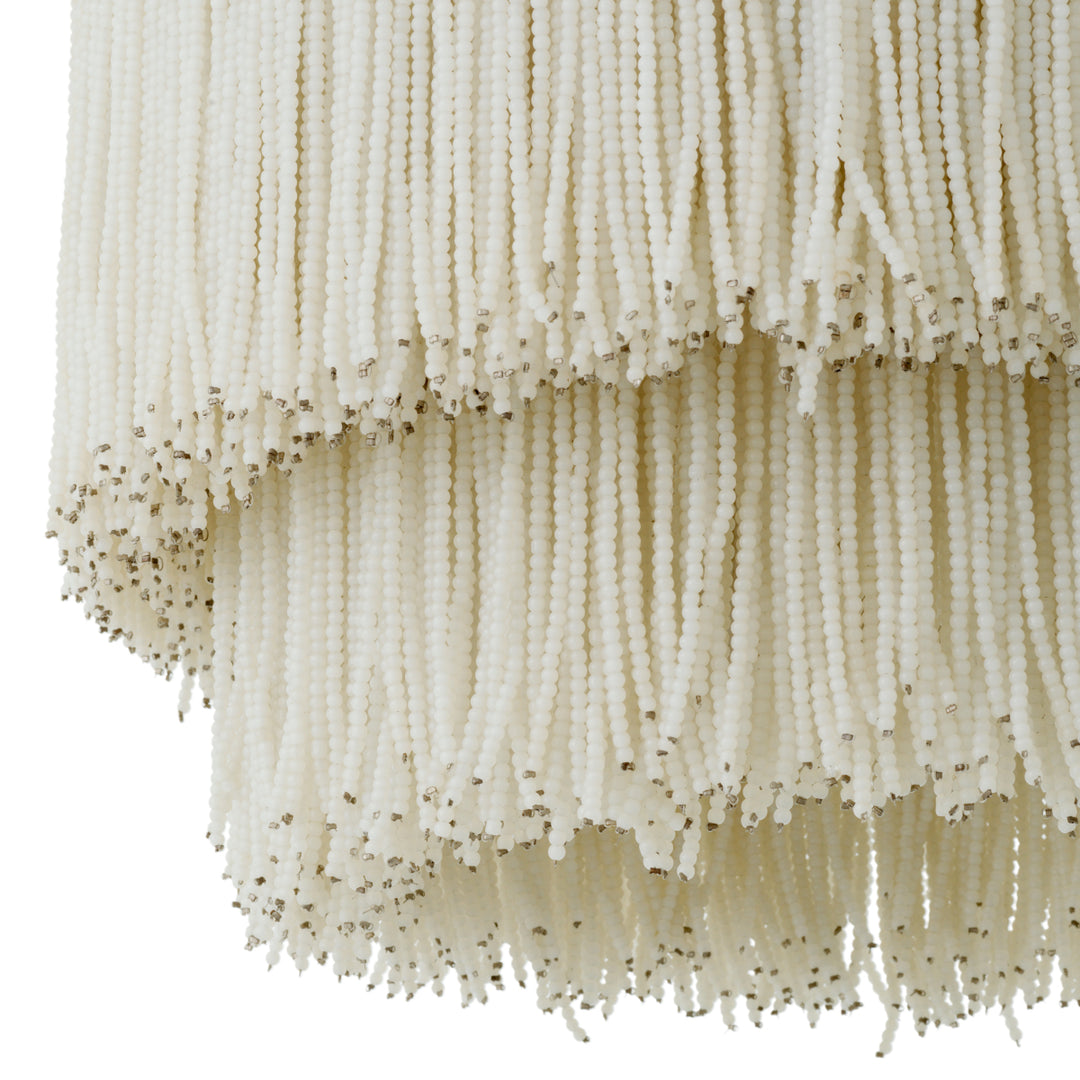Ceiling Lamp Rosaline - Vintage brass finish | white glass beads