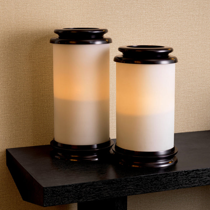 Hurricane Carrington L - Bronze finish | white glass