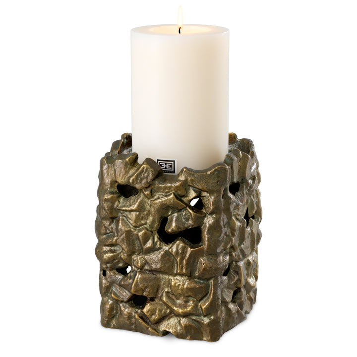 Candle Holder Siracusa L - Vintage brass finish