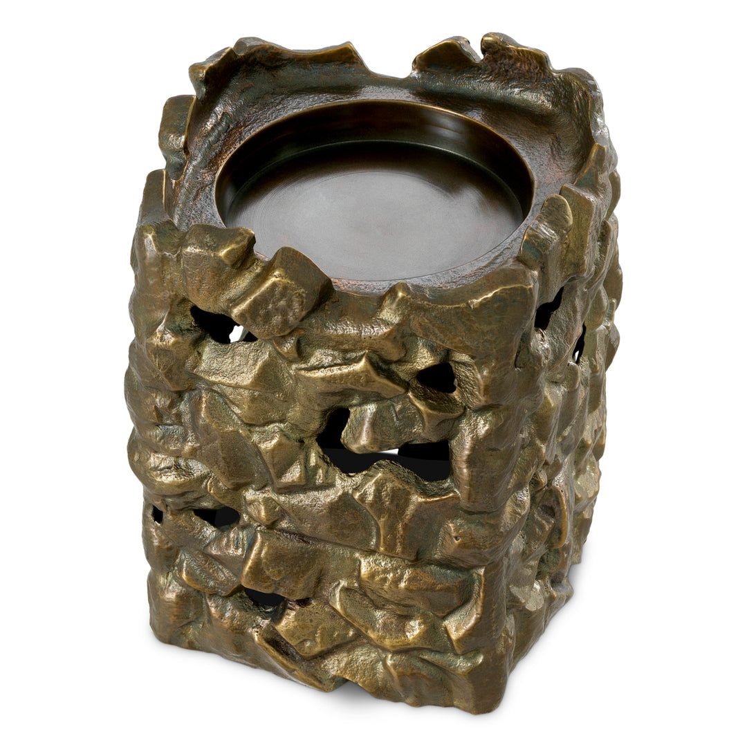 Candle Holder Siracusa L - Vintage brass finish