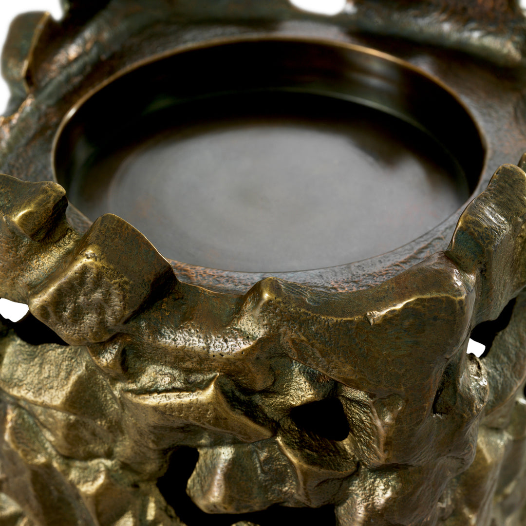 Candle Holder Siracusa L - Vintage brass finish