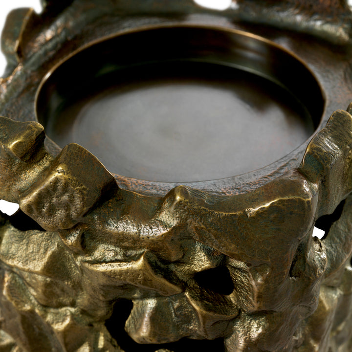 Candle Holder Siracusa L - Vintage brass finish