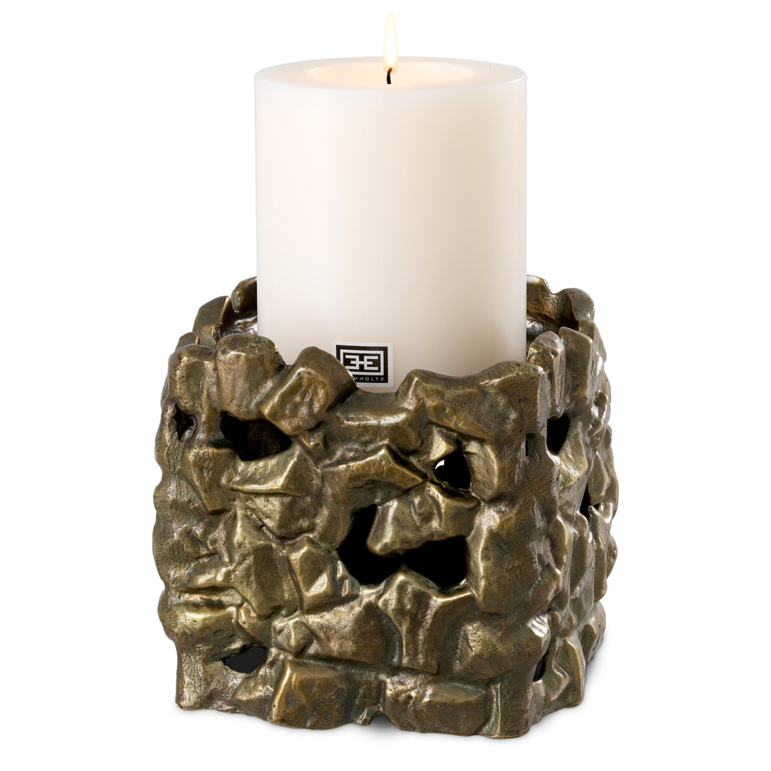 Candle Holder Siracusa S - Vintage brass finish