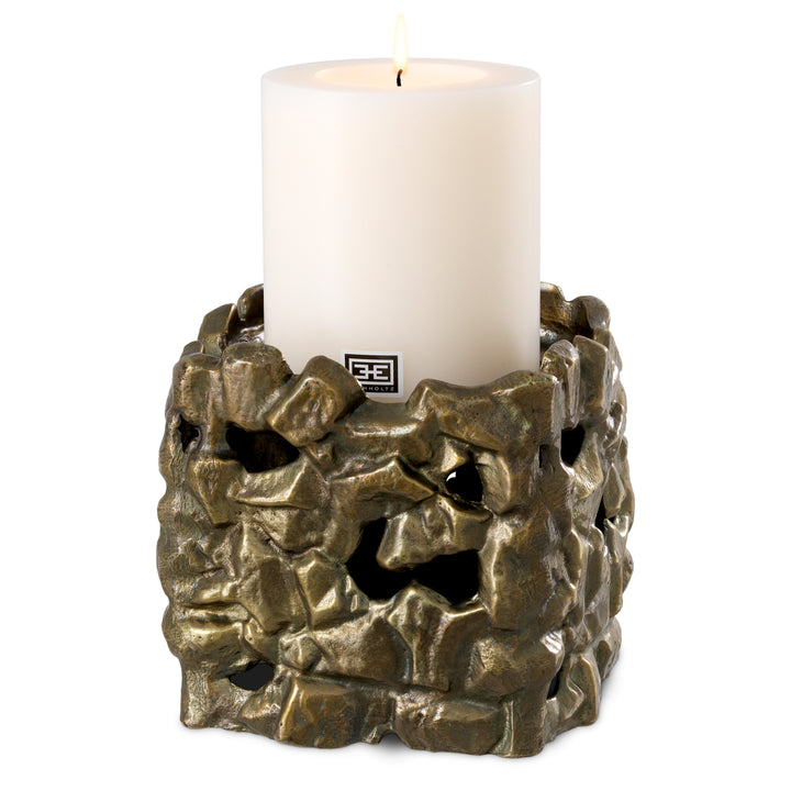 Candle Holder Siracusa S - Vintage brass finish