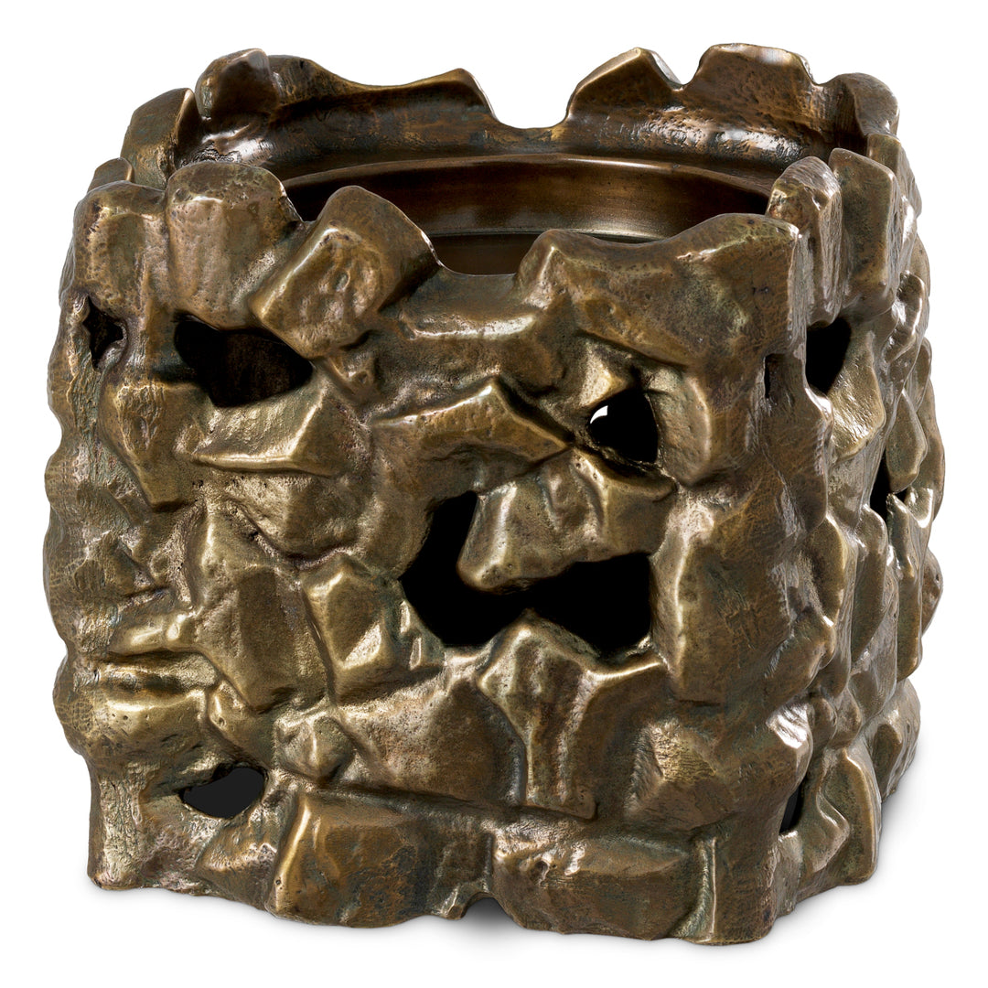 Candle Holder Siracusa S - Vintage brass finish