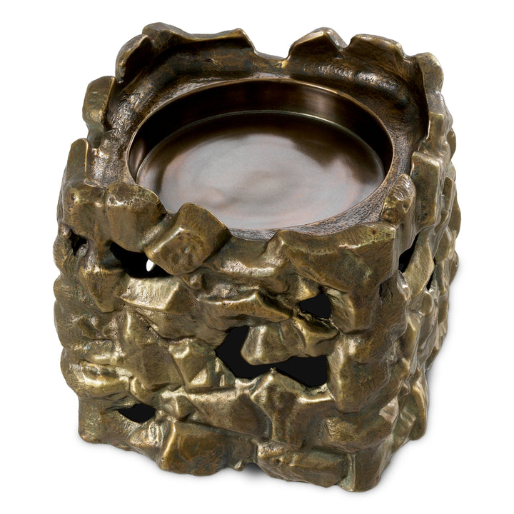 Candle Holder Siracusa S - Vintage brass finish