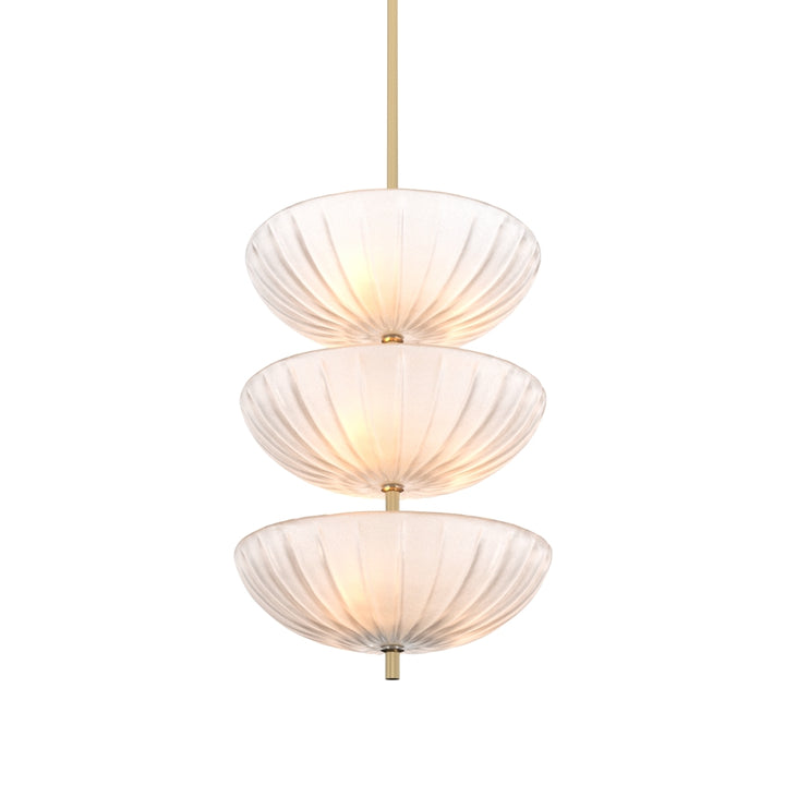 Chandelier Maranello - Antique brass finish | frosted glass