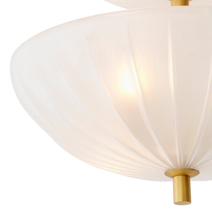 Chandelier Maranello - Antique brass finish | frosted glass