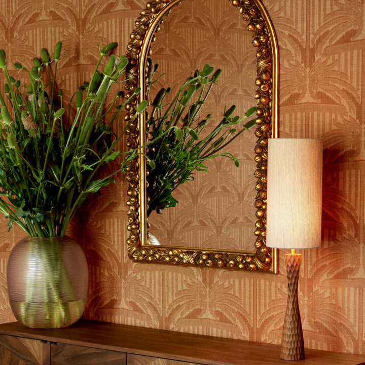 Mirror Fairlane - Antiqued gold leaf | hand carved mahogany wood