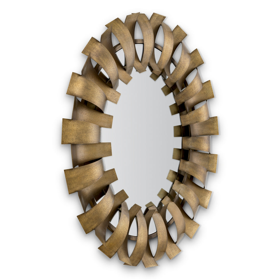 Mirror Aldrin - Vintage brass finish | handhammered