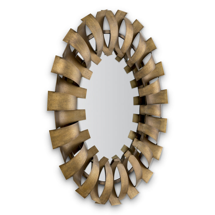 Mirror Aldrin - Vintage brass finish | handhammered