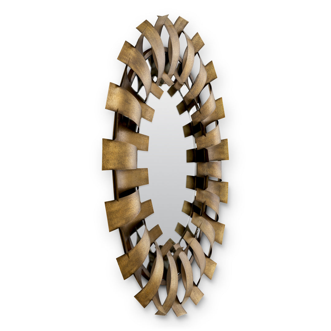 Mirror Aldrin - Vintage brass finish | handhammered
