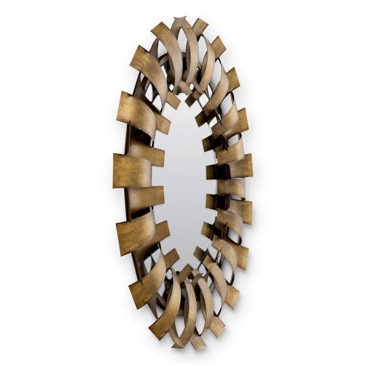 Mirror Aldrin - Vintage brass finish | handhammered