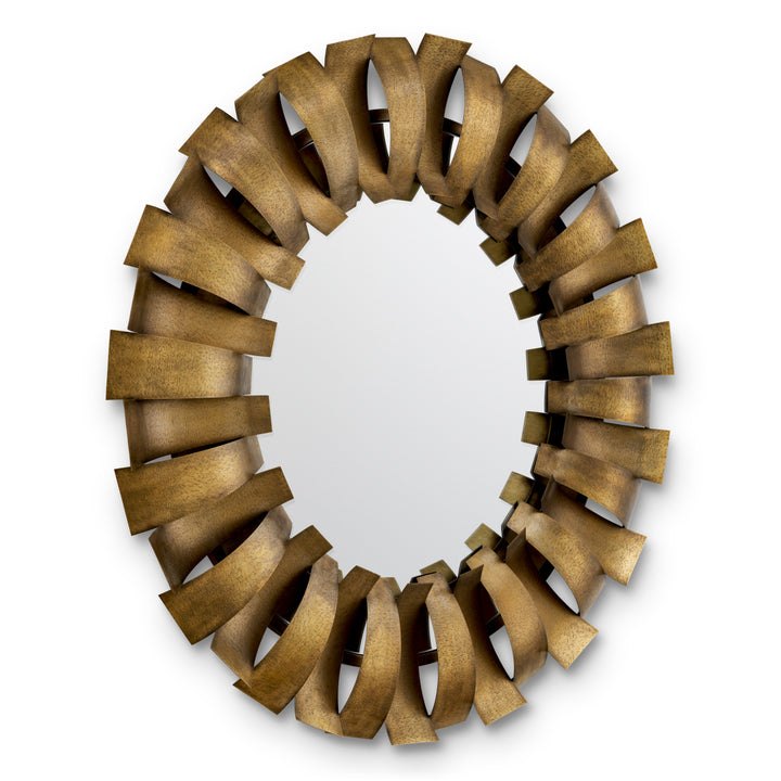 Mirror Aldrin - Vintage brass finish | handhammered