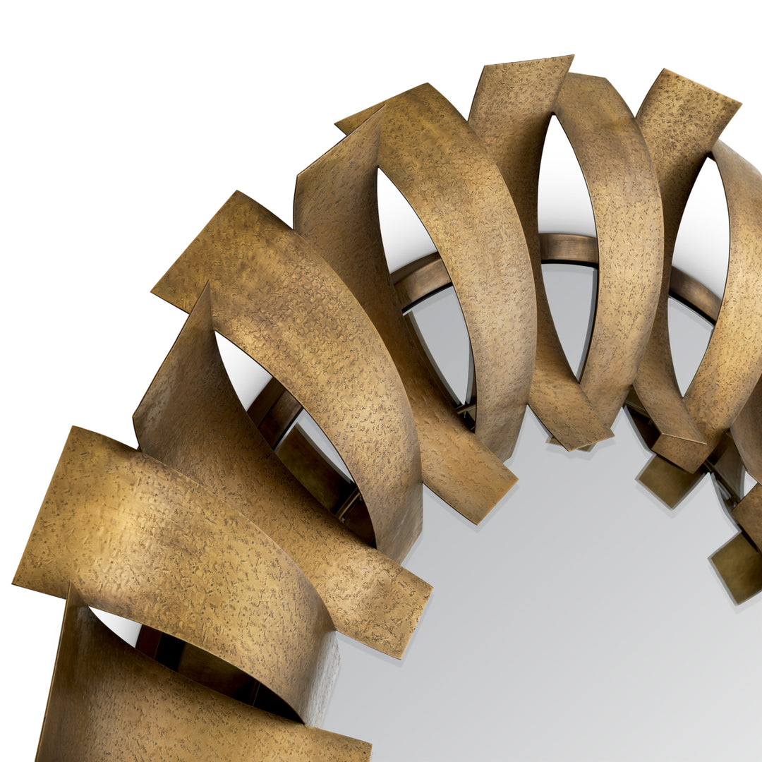 Mirror Aldrin - Vintage brass finish | handhammered