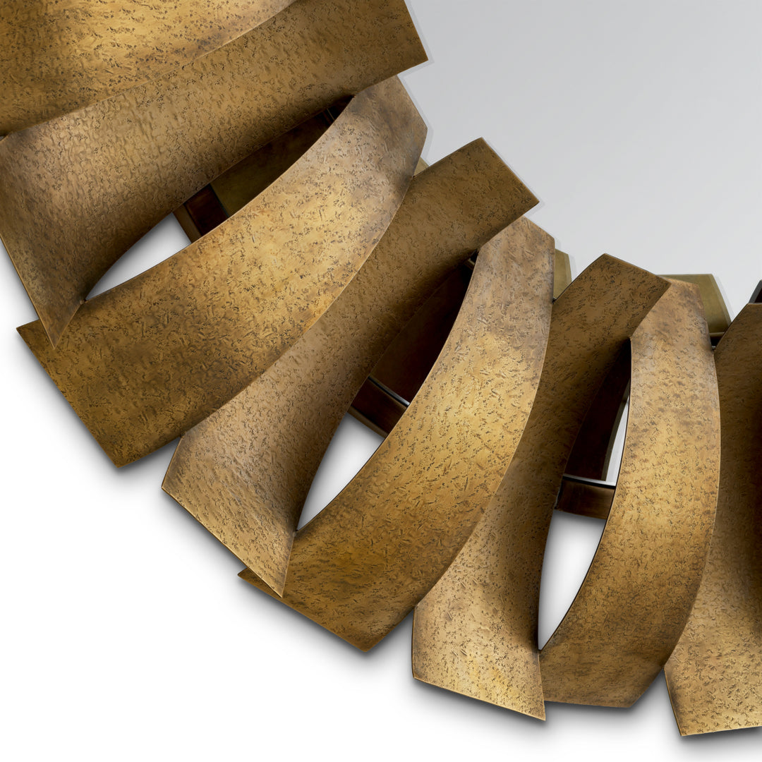 Mirror Aldrin - Vintage brass finish | handhammered