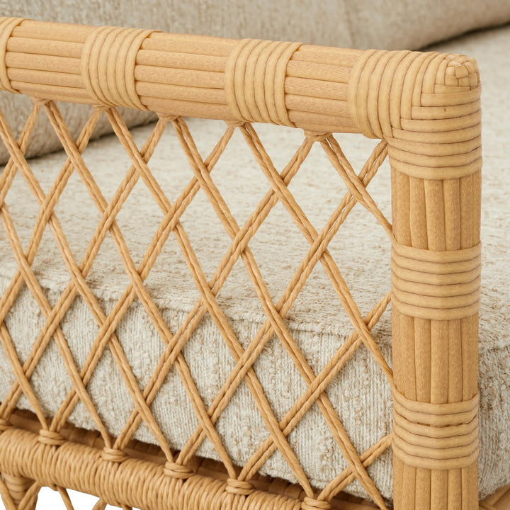 Outdoor Sofa Riverton Faux Rattan Arden Natural - image 6