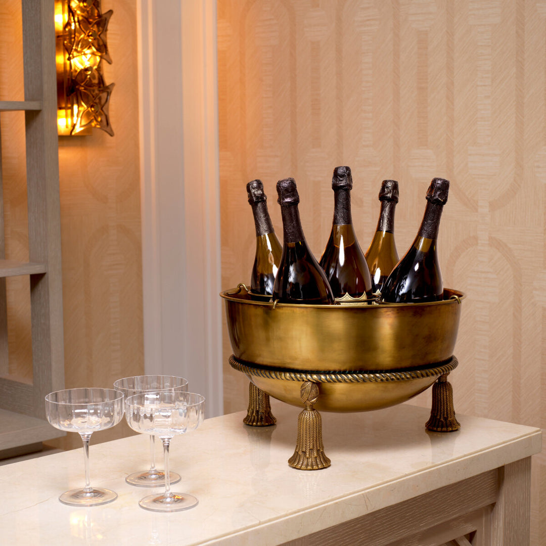 Champagne Cooler Tassel - Vintage brass finish